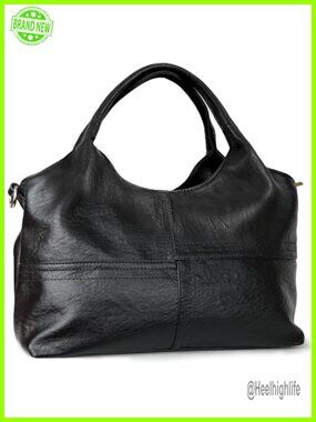 Medium Vegan Leather Purses with Detachable Satchel Strap Tote Hobo Bag